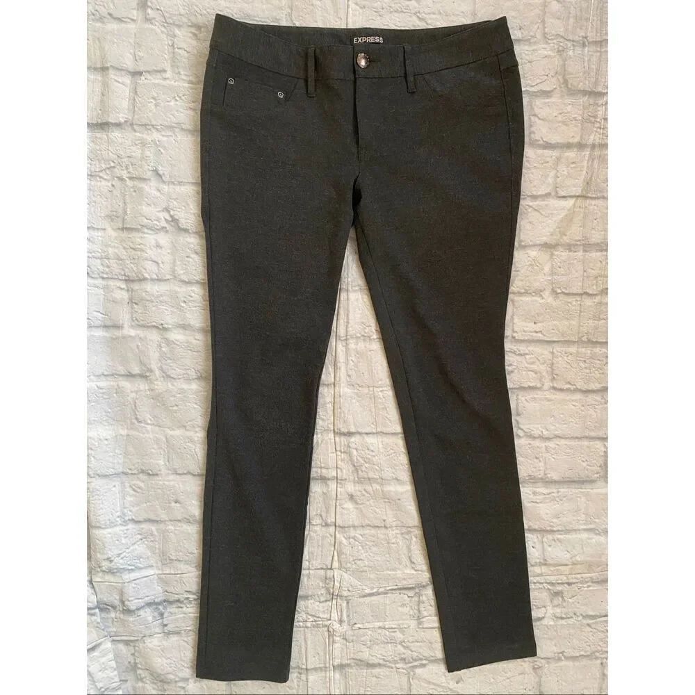 Express women M casual comfort fit pants grey